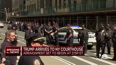 Donald Trump Arrives At New York City Courthouse For Arraignment Youtube