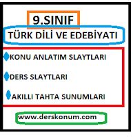 Sinif T Rk D L Ve Edeb Yati Konu Anlatim Slaytlari Ders Slaytlari