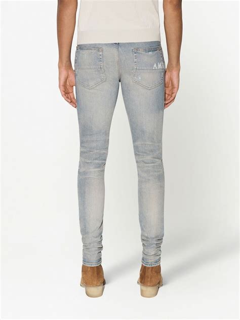 Amiri Hibiscus Floral Print Skinny Jeans Farfetch