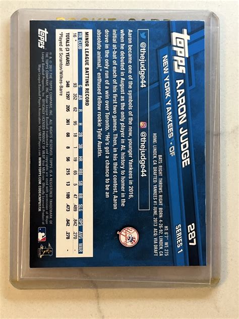 Topps Fielding Aaron Judge Rc Ebay