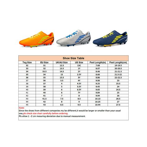 Mens Soccer Cleats Size Chart | ppgbbe.intranet.biologia.ufrj.br