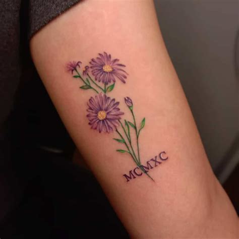 53 Beautiful Aster Flower Tattoo Ideas [2024 Guide] Aster Flower