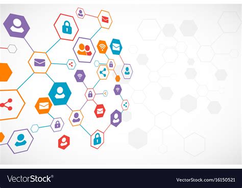 Social Media Background Network Concept Royalty Free Vector