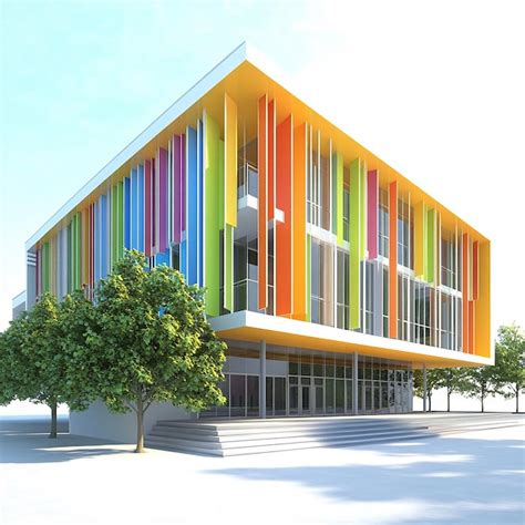 School exterior Design of building for children | Premium AI-generated ...