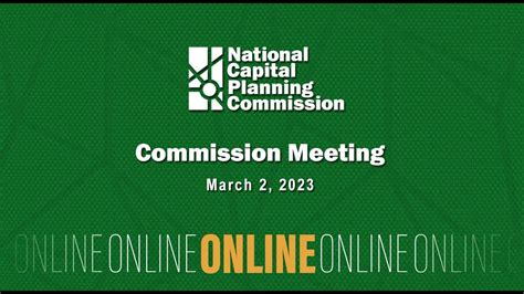 National Capital Planning Commission Meeting March Washington