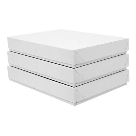 Caixa para 50 unidades 10 Caixas De Papelão 25x25x5 Branco Envios