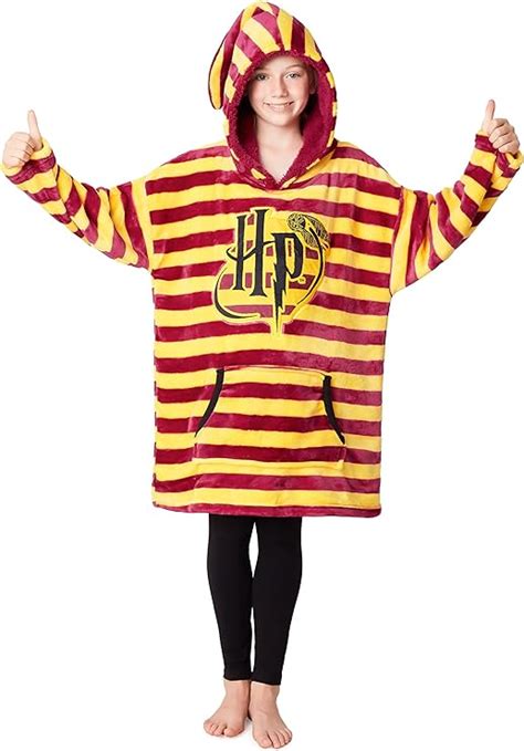 HARRY POTTER Felpa Bambina Ragazza Felpe Oversize Con Cappuccio In Pile