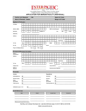 Fillable Online Margin Account Openingretail Xlsx Fax Email Print