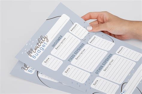 Personal budget planner on Behance