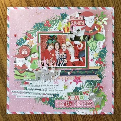 a scrapbook with christmas pictures on it