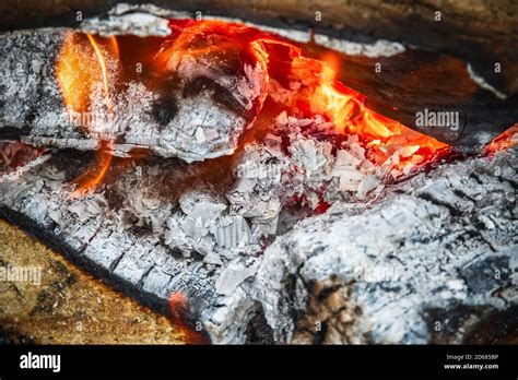 Campfire Burning Wood At A Tourist Campsite In England Stock Photo Alamy