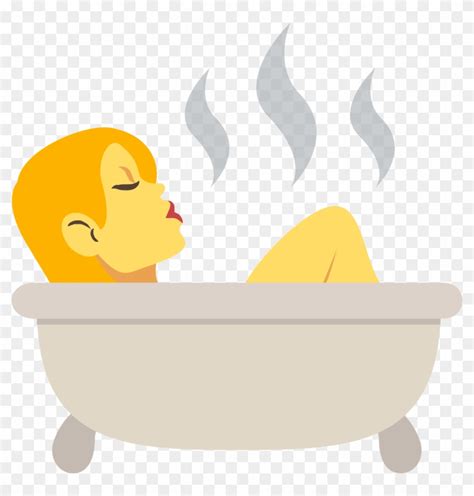 Open - Taking A Bath Emoji Clipart (#170049) - PikPng