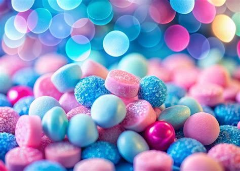 Enchanted Candyland a Dreamy Exploration of Pink and Blue Candies in ...