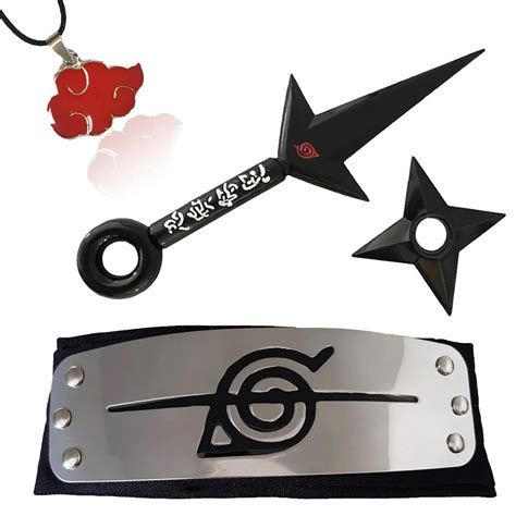 Kit Bandana Naruto Aldeia Da Folha Renagado Kunai Shuriken Minato E