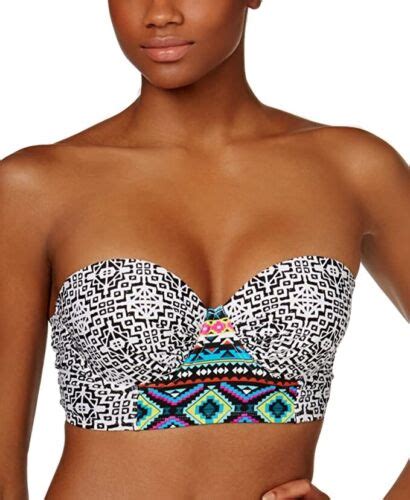 Hula Honey Black Multi Desert Daze Printed Underwire Bikini Swim Top