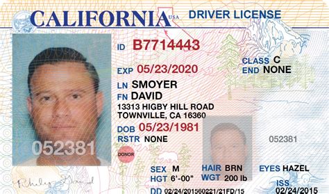 Printable California Temporary Driver S License Template