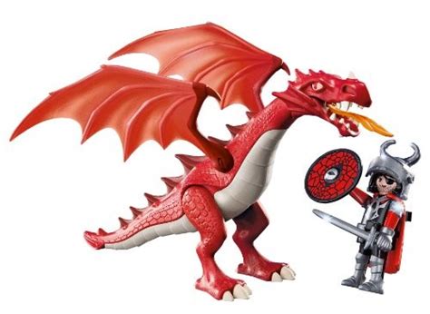 Chevalier Dragon Rouge Playmobil Chevaliers