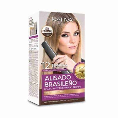 Kativa Alisado Brasileno Straightening Blonde Kit Pre Shampoo Ml