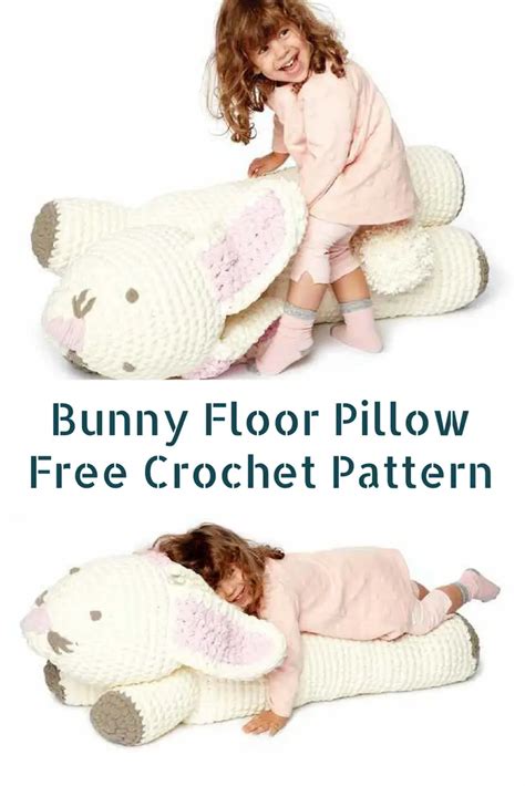 Crochet Bunny Floor Pillow Free Pattern Fun Crochet For Kids Daily