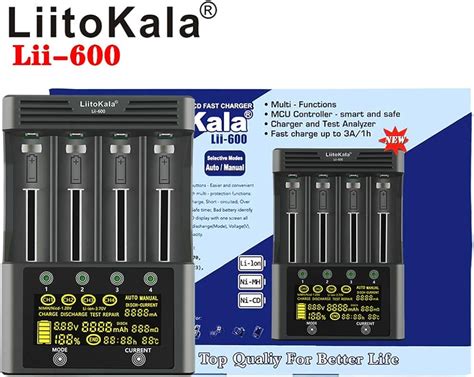 Liitokala Lii 600 Battery Charger Charge Discharge Test