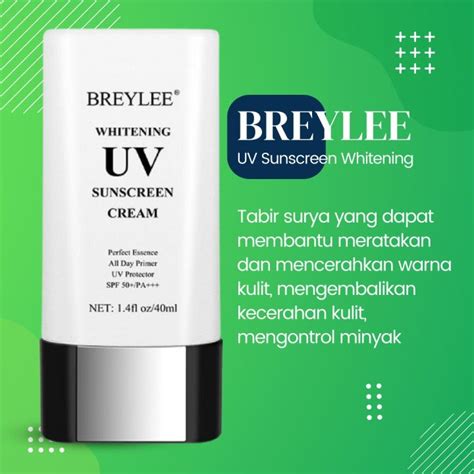 Breylee Uv Sunscreen Cream Pelindung Wajah Dari Sinar Matahari Anti