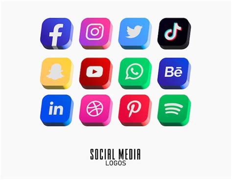 Colecci N De Iconos De Aplicaciones De Redes Sociales Vector Premium