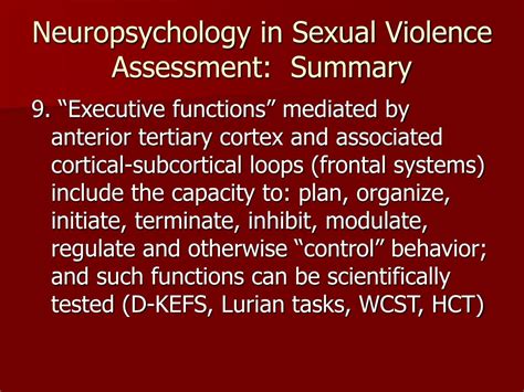 Ppt Neuropsychology In Adult And Adolescent Sex Offenders Powerpoint Presentation Id 323246