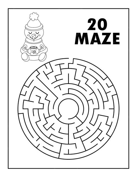 Premium Vector Christmas Activity Book Maze Solution Active Book