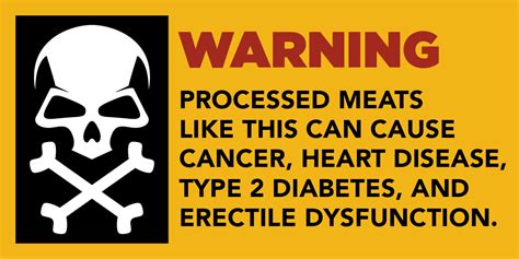 Warning! Processed Meats Sticker | PETA Literature