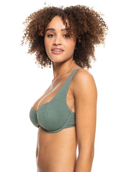 Shimmer Time Underwired D Cup Bikini Top For Women Roxy