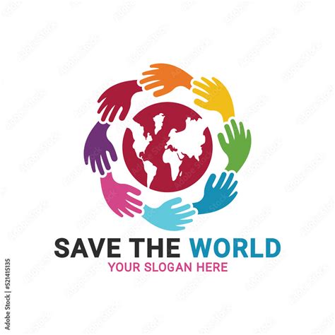 Save the world logo, Human hands holding globe, Teamwork hands logo, helping hands logo template ...