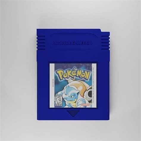 Cartridge Blue Pokemon 3d Model Cgtrader