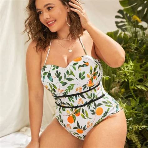 Swimsuit Outfit For Women One Piece Triangle Bikini Steel Holder Gather Digital Print Neck Strap