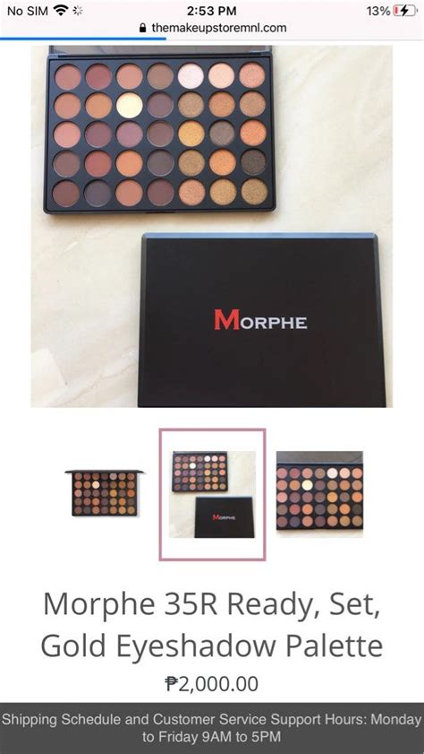 Original Morphe 35R Ready Set Gold Eyeshadow Palette Beauty