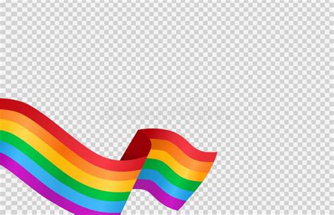 Wellen Regenbogen Lgbt Flagge Isoliert Auf Png Oder Transparentes