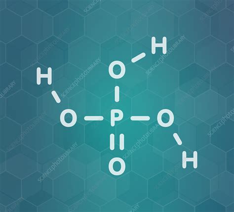 Phosphoric Acid Mineral Acid Molecule Illustration Stock Image