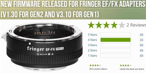 Fringer EF-FX Adapter Firmware 1.30 for Gen2 and 3.10 for Gen1 Released ...