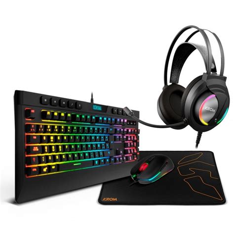 Krom Knout Kit Gaming Rgb Teclado Rato Auscultadores Pccomponentes Pt