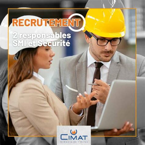 Ciments De L Atlas Recrute Des Responsables Smi Et S Curit Dreamjob Ma