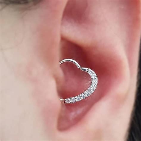 Cute Heart Daith Ear Piercing Jewelry Ideas For Women Corazón Lindo