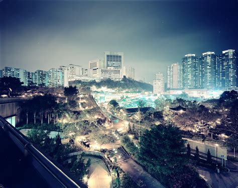 Wallpaper Cityscape Hongkong Malam Refleksi Fotografi Kaki