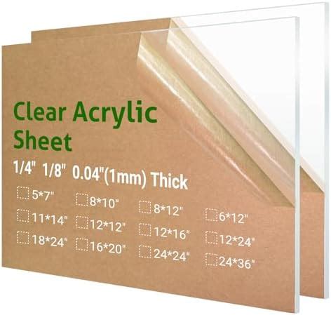 Amazon Clear Acrylic Plexiglass Sheet 1 4 Thick Cast 12 X 24