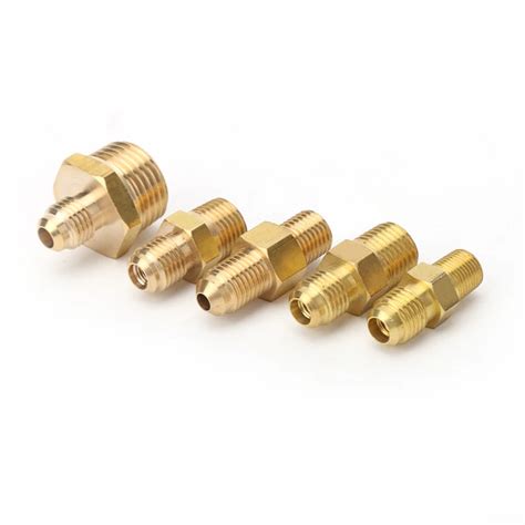 Refrigeration Brass Fittings Brass Air Conditioning Pipe Fitting Male Thread Flare Tube Fitting