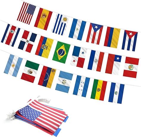 Amazon Arosche Hispanic Heritage Month Decorations String Flags 22