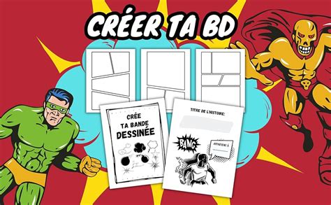 Créer ton Manga 100 planches de BD vierges sans bulles Livre pour la