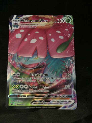 Mavin Jumbo Pokemon Card Venusaur VMAX SWSH102 Full Art Promo Card