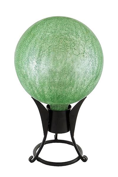 Achla Crackle Glass Gazing Globe Light Green 10 Crackle Glass Gazing Balls At Bluebird Landing