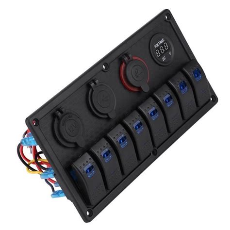 ALLUME CIGARE PRISE ALLUME CIGARE Car 8 Gang LED Rocker Switch 12V