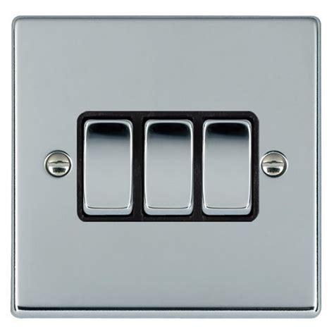 Hamilton Hartland 2 Way Light Switch 2 Gang Polished Chrome Buy Now