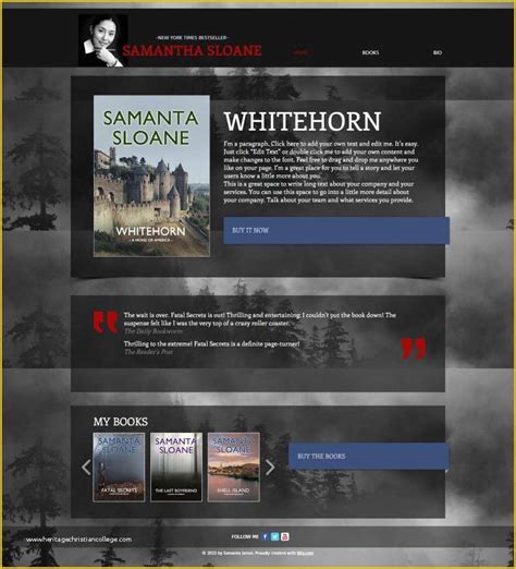 Free Author Website Templates Of 8 Most Useful Author Website themes ...